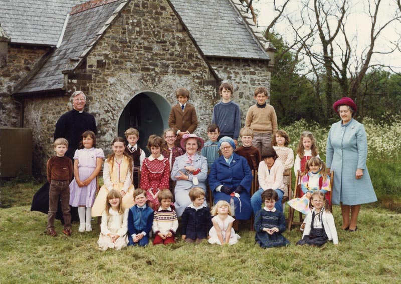Rosemarket Church Sunday School, March 1982. Elsie seated, on left.