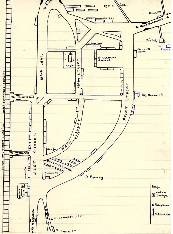 Sketch of Rosemarket by Pam in 1957